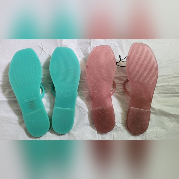 NWOT! Steve Madden Women's Pike Aqua/Pink Jelly Sandal Bundle Size 9 - Picture 4 of 5